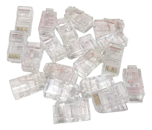 Kit De 50 Fichas Rj45 Macho Cable Red