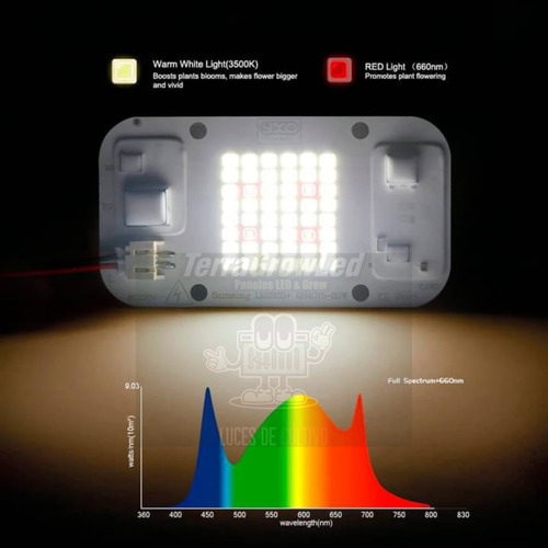 Panel Led Indoor 100w Cultivo Quantum Board Samsung Lm283b+ Luz Samsung LM 283B Quantum Board 3500k Blanco 660nm rojos lejanos