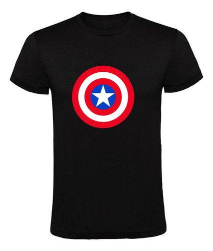 Polera Manga Corta Caballero Capitan America