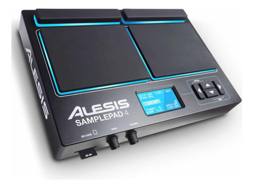 Bateria Eletrônica Alesis Simplepad 4 Compacta Com 25 Sons Cor Preto