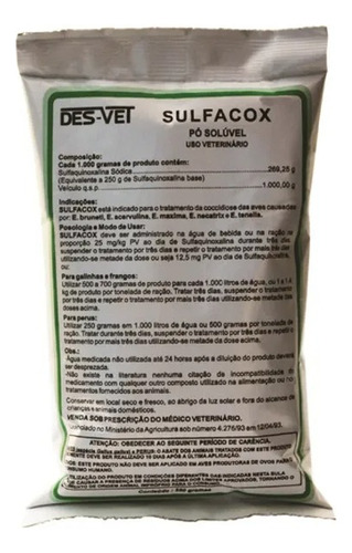 Sulfacox Pó Soluvel 250g Desvet