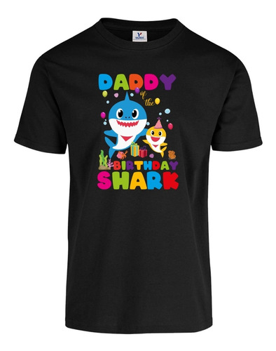 Playera Para Cumpleaños Familia Tiburón 4 Pza Personalizable