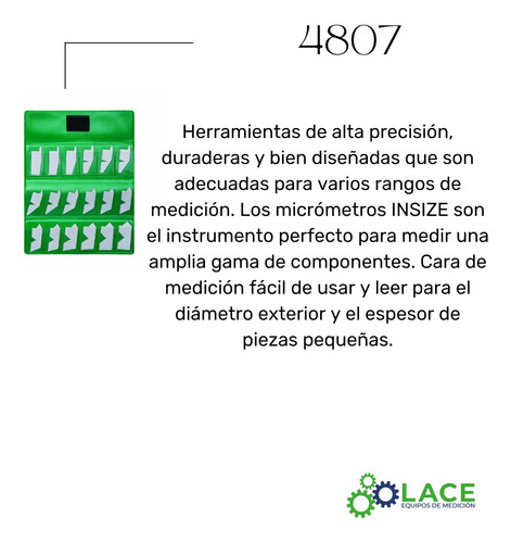 Juego De Galgas Ángulos Insize 4807