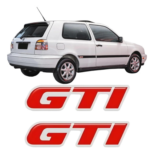Adesivo Emblema Resinado Gti Golf Antigo Gtigf