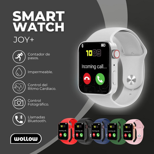 Reloj Smartwatch Wollow Joy Plus Moderno Resistente