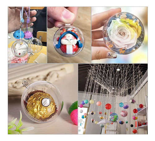 Adornos Transparentes De Navidad Diy Craft Packaging 5cm