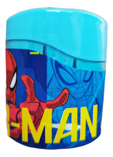 Sacapuntas Doble Con Depósito Spiderman Plástico 5x5 Escolar