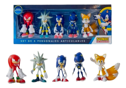 Juguetes Set De 5 Figuras Articulables De Sonic (originales)
