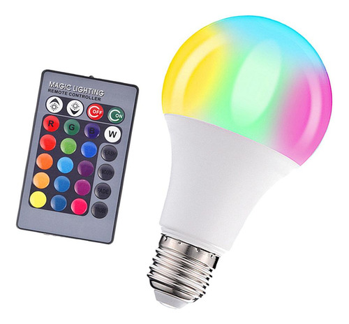 2x E27 Rgb Bulb Color Remoto Que Cambia Las Bombillas