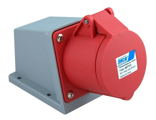 Toma Base Industrial Exterior 3p+tierra 32a 230vca Ip44 Sica