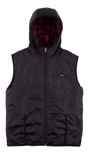 Imagen 3 de 6 de Chaleco Reversible Rip Curl Puffer Rojo Negro Hombre