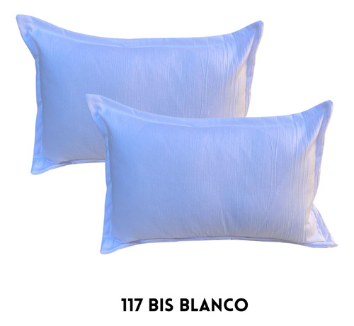 Combo 2 Almohadones Tusor 70x50 Cm Nordicos Relleno Vellon 117 Bis Blanco .