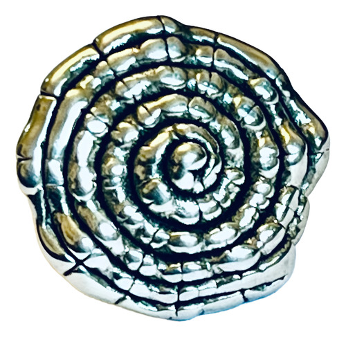 Anillo Diseño Gran Espiral, Plata 925, Inflada Y Envejecida