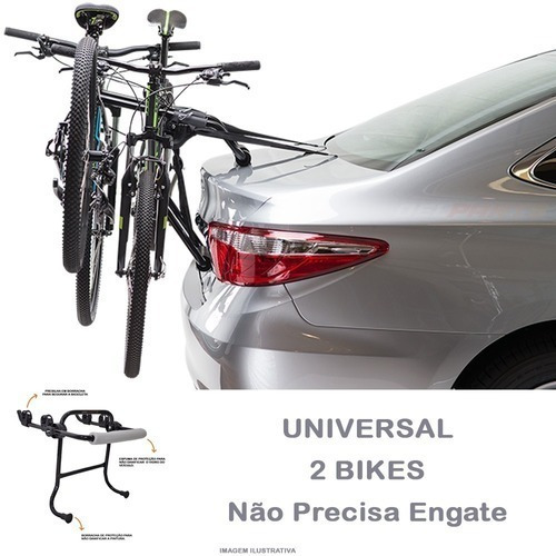 Transbike Metal Lini 2 Bicicletas C/ Abraçadeira De Borracha