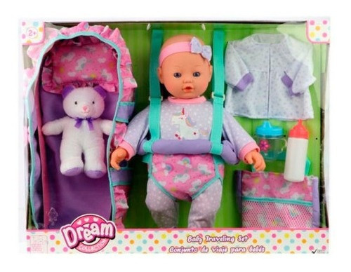 Dream Collection Muñeca 40 Cm Set Viaje De Bebé 17235