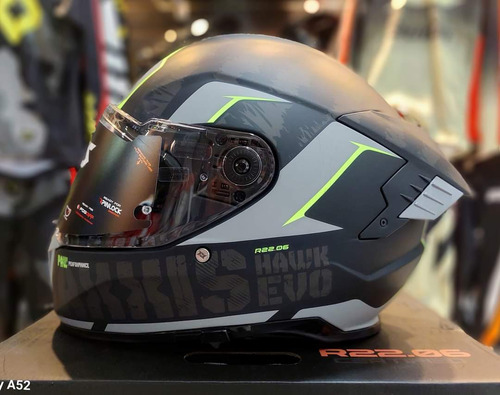 Imagen 3 de 8 de Casco Moto Axxis Hawk Evo Paw B2 Gris Mate Doble Visor