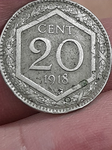 Monedad Italia 20 Centésimi 1918 Km#58  Ref 467 Libro 3