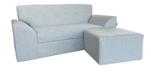 Sillon Esquinero Con Banqueta Tapizado Cuerotex / Antimanchs