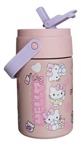 Termo Vaso Hello Kitty 500 Ml Acero Inox Antiderrames Niña