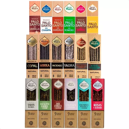 comprar Sahumerios Sagrada Madre Combo Mix Linea Completa X18 Pack