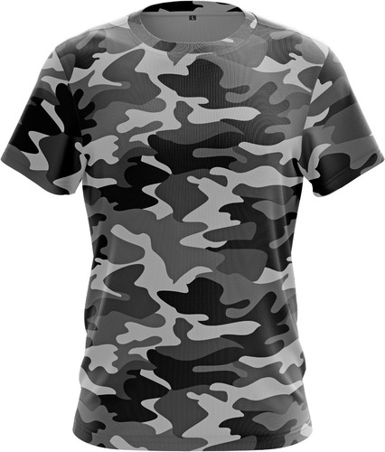 Remera Camuflada Malvinas Tactica Nautica Militar Gris D3