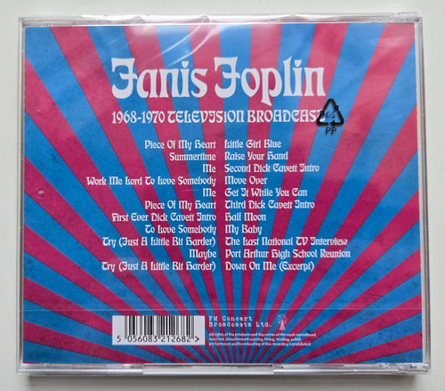 Cd Janis Joplin 1968 1970 Television Broadcast Novo Lacrado Edição Limitada
