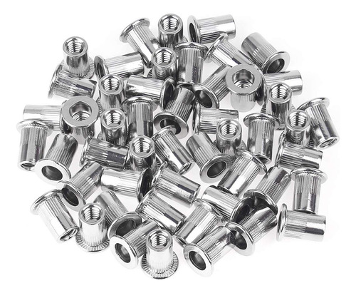 50 Tuercas Remachables De Acero Inoxidable M6