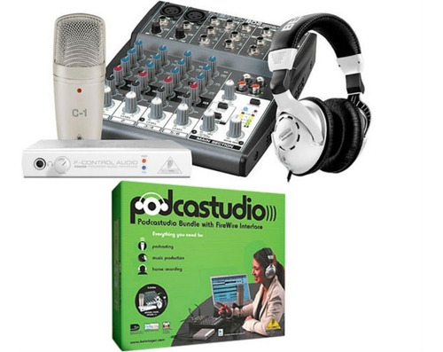 Behringer Podcastudio Firewire Consola Micrófono Auricular