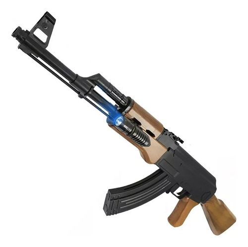 Rifle Fusil Airsoft Ak47 Replica Resorte Laser Linterna 6 Mm