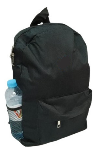 Mochila Urbana Escolar Tipo Jansport Colegio Liviana Color Negro Diseño de la tela Liso