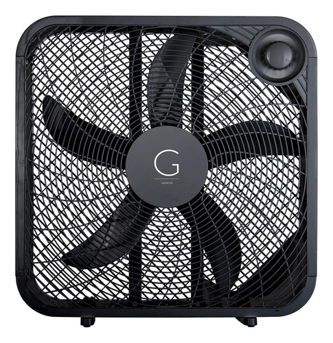Ventilador De Caja 50 Cm, 3 Velocidades, Color Negro