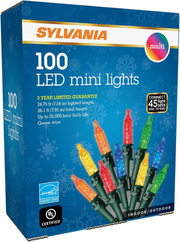 Sylvania - Mini Luces Led De Navidad Multicolor