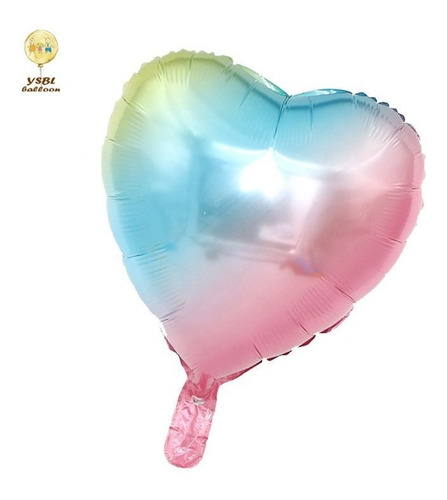 Globos Con Gas Helio De Aluminio Forma Corazón De 18