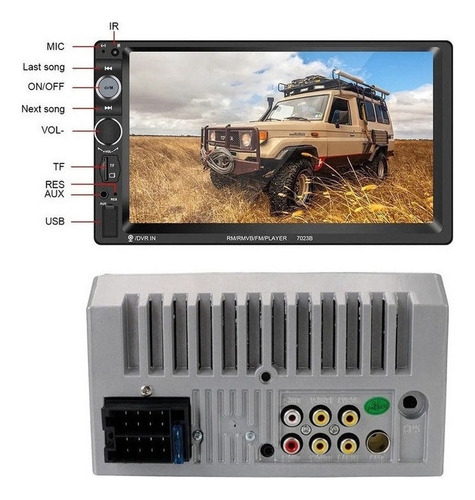 Rádio Estéreo De Carro De 2 Din, Tela De Toque Multimídia Hd