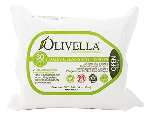 Olivella Daily Cleansing Tissues 30 Ea Paquete De 3