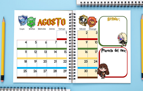 Agenda Directivos 2025-2026 Harry Potter Mod. 4 Medio Oficio Rojo Directiva Harry Potter Mod. 4 2026