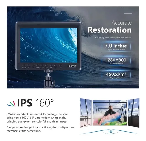 Monitor De Campo Para Cámara Neewer F100 Ips 7 | Parcelamento sem