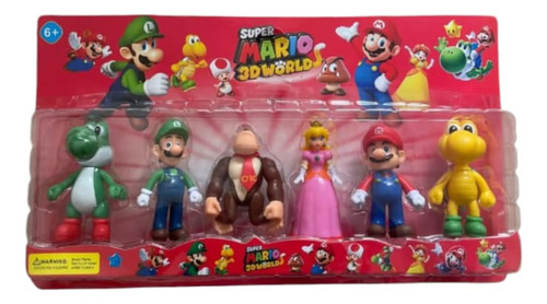 Muñecos Mario Bros X6 Coleccion