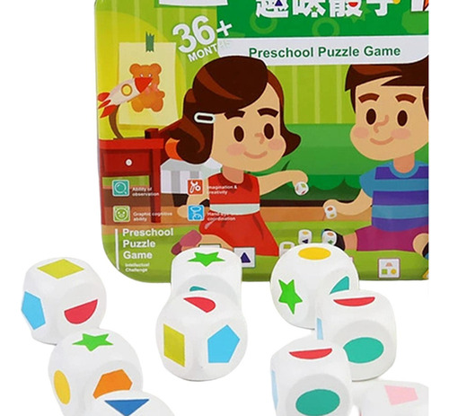 Bh Juego De Dados Montessori Con 20 Cartas, Juguete