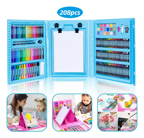 Set De Dibujo Multiusos De Arte Infantil De 208 Piezas