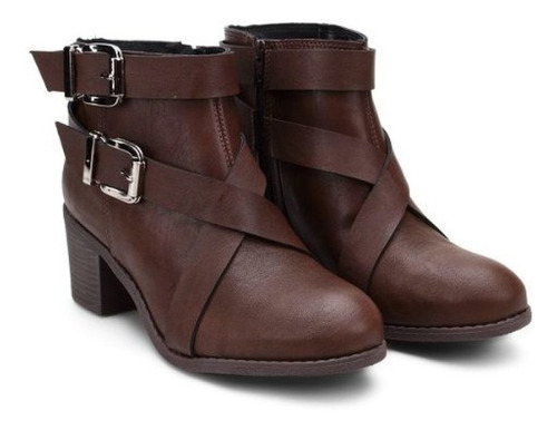 Imagem 2 de 5 de Bota Feminina Beira Rio Cano Curto 9059.101 - Marrom