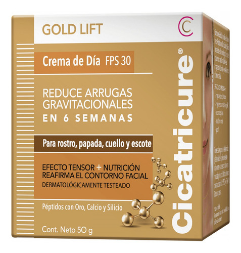 Imagen 3 de 9 de Pack Cicatricure Gold Crema Día 50g + Contorno Duo 15ml
