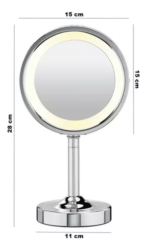 Espejo Tocador Redondo con Luz LED 28cm