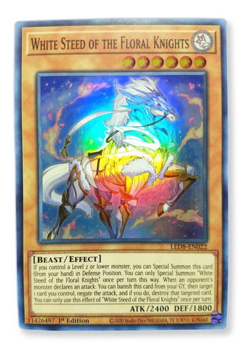 Yugi-oh! White Steed Of The Floral Knights Led8-en022 Super