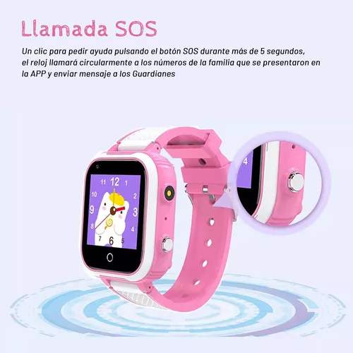 Reloj Inteligente Para Niños 4g Teléfono Gps Videollamada Color de la caja  Rosa