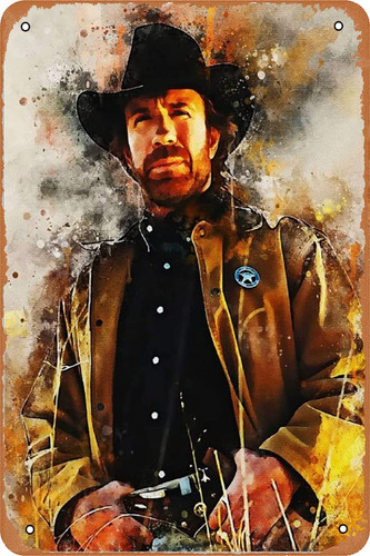 Seadlyise Chuck Norris - Póster De Metal Con Letrero De Ho.