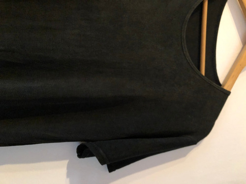 Remeron Remera Negro Acetato Talle M Elastizado