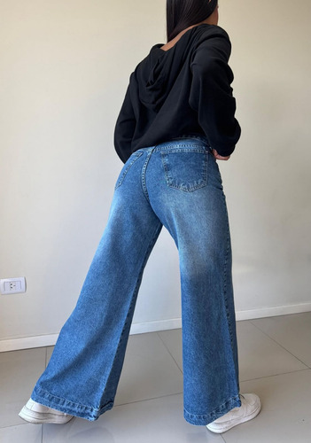Pantalón Jean Wileg Mom Mujer Calce Perfecto Super Cómodo