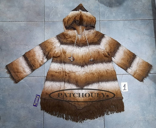 Imagen 3 de 4 de Poncho Lana Alpaca Pullover Abrigado Artesanal Niños T 14