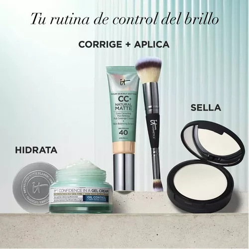 Base de maquillaje líquida It Cosmetics CC+ CC+ Natural Matte Cream It Cosmetics CC+ Natural Matte Cream Base de Maquillaje 32ml Light tono neutral tan - 32mL 62g